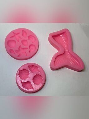 Marine Silicone Molds Mermaid Tail Seashell Conch Starfish Chocolate Fondant